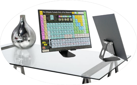 STANDARD Gatorboard on Black Tablet Stand with a vase on a table small